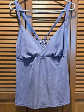 Velvet Morning Strappy Front Tankini and Bikini Bottoms - Plus